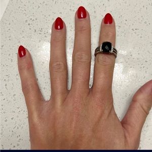 Black onyx David Yurman ring